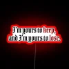 Taylor Swift Quote "So It Goes" Neon RGB Wall Art Sign.