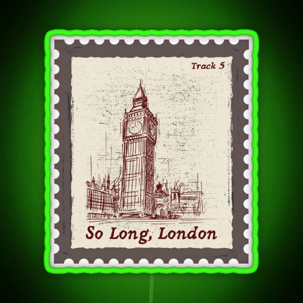 So Long London Stamp RGB Neon Sign