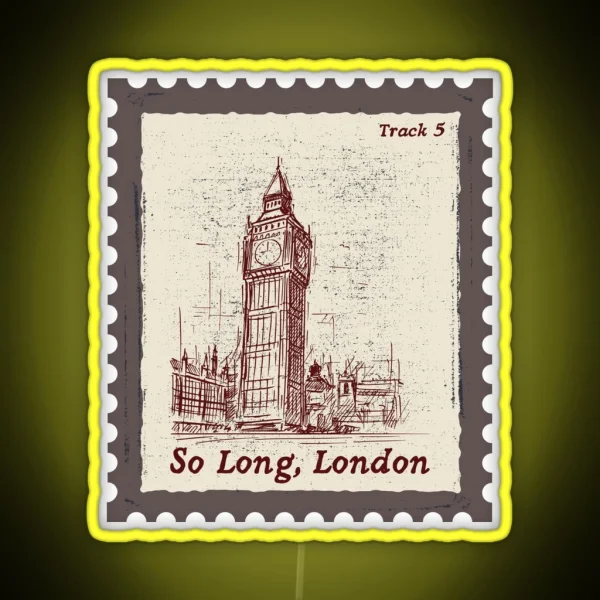 So Long London Stamp RGB Neon Sign