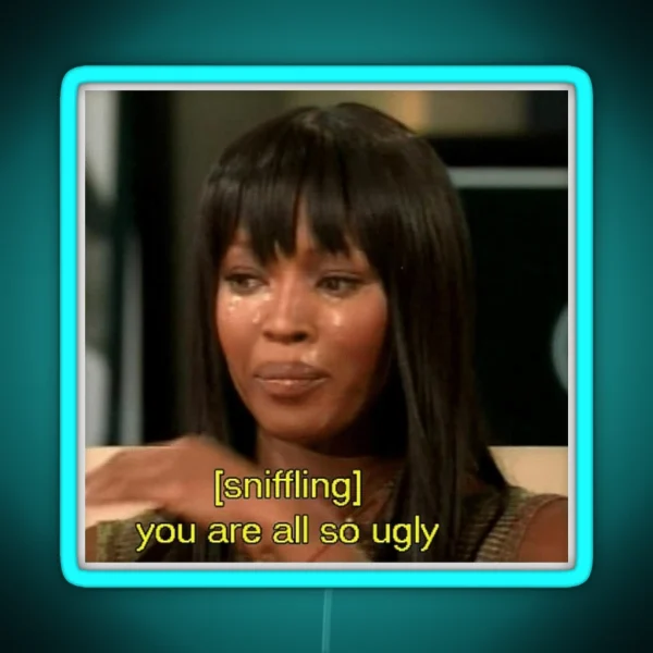 So Ugly Twitter Meme Reaction Pic RGB Neon Sign
