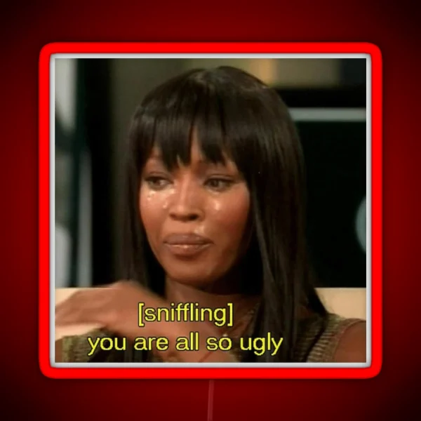 So Ugly Twitter Meme Reaction Pic RGB Neon Sign