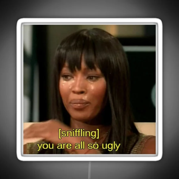 So Ugly Twitter Meme Reaction Pic RGB Neon Sign