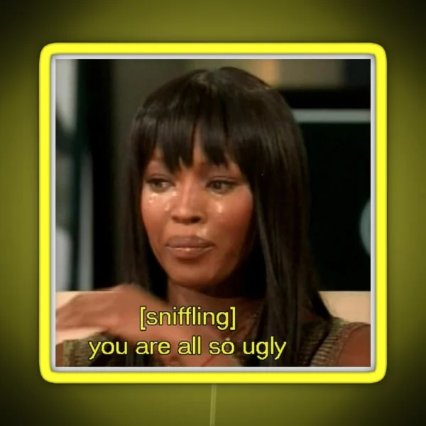So Ugly Twitter Meme Reaction Pic RGB Neon Sign