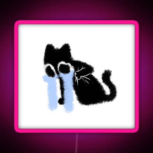 Sobbing Cat RGB Neon Sign