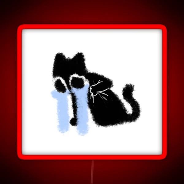 Sobbing Cat RGB Neon Sign