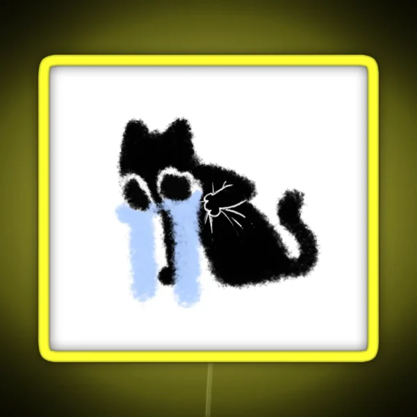 Sobbing Cat RGB Neon Sign