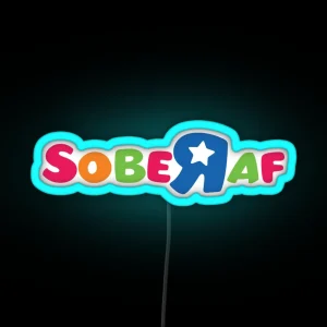 Sober AF AA NA Recovery RGB Neon Sign