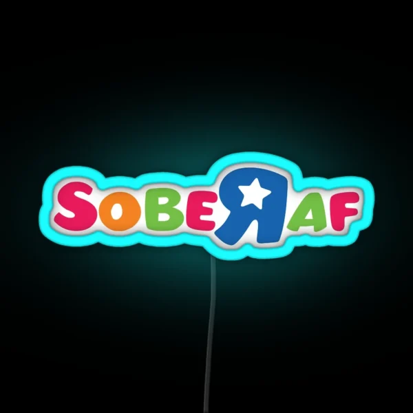 Sober AF AA NA Recovery RGB Neon Sign