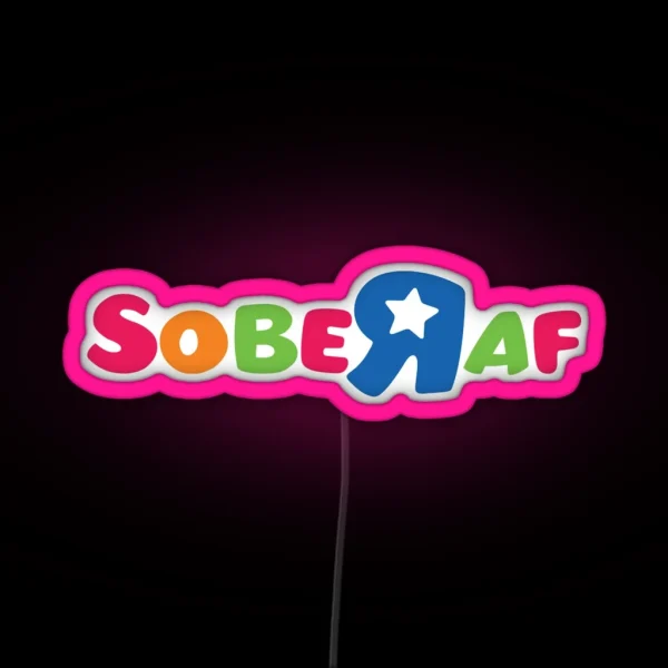 Sober AF AA NA Recovery RGB Neon Sign