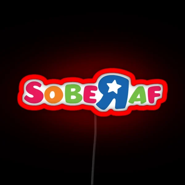 Sober AF AA NA Recovery RGB Neon Sign