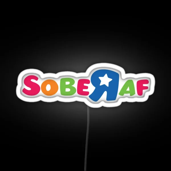 Sober AF AA NA Recovery RGB Neon Sign