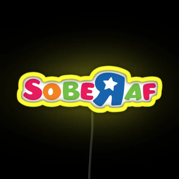 Sober AF AA NA Recovery RGB Neon Sign
