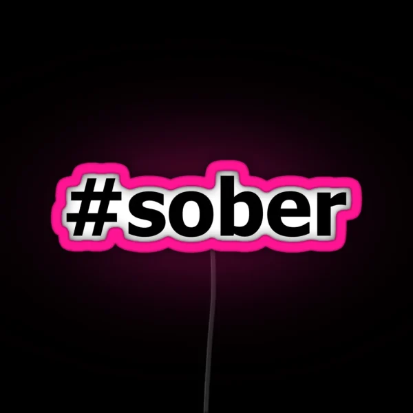 Sober Design For Those In Recovery From Addiction Black RGB Neon Sign