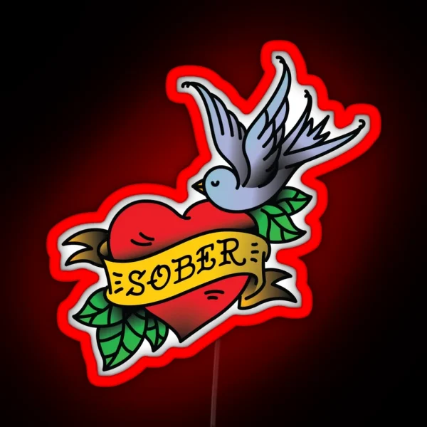 Sober Tattoo RGB Neon Sign