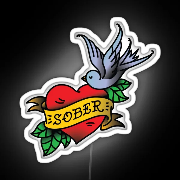 Sober Tattoo RGB Neon Sign