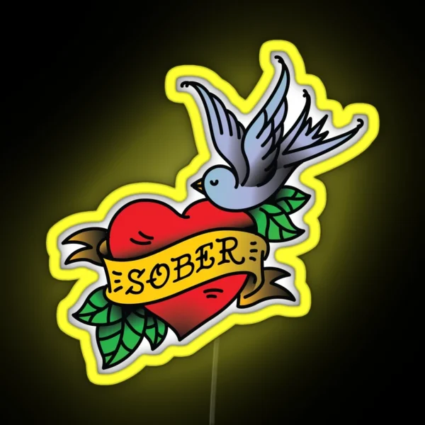 Sober Tattoo RGB Neon Sign