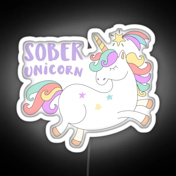 Sober Unicorn RGB Neon Sign