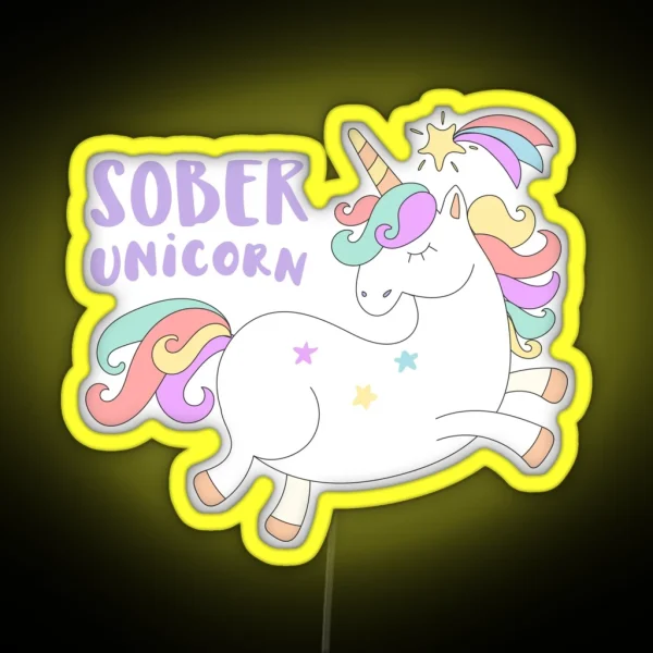 Sober Unicorn RGB Neon Sign