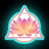 Neon Sobriety Lotus Symbol Wall Art for Recovery Inspiration Gift.