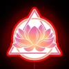 Recovery Motivation Illuminated with Vibrant Rainbow Neon Lotus Design Glow