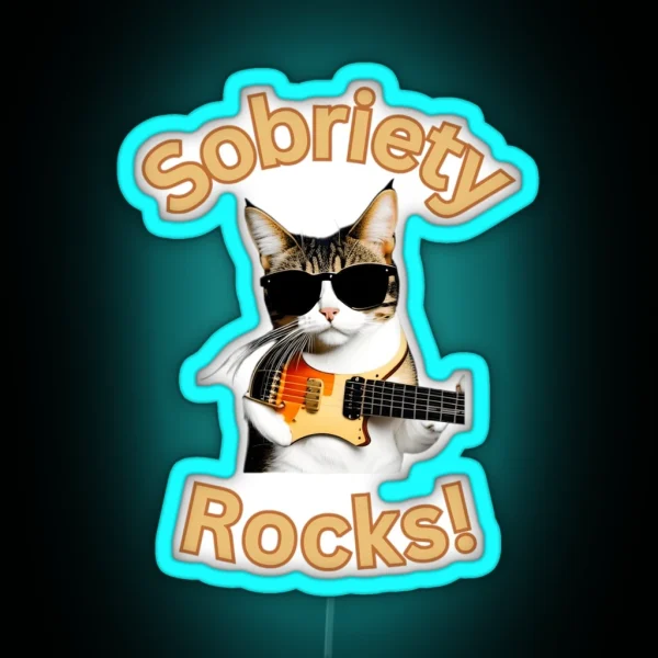 Sobriety Rocks RGB Neon Sign