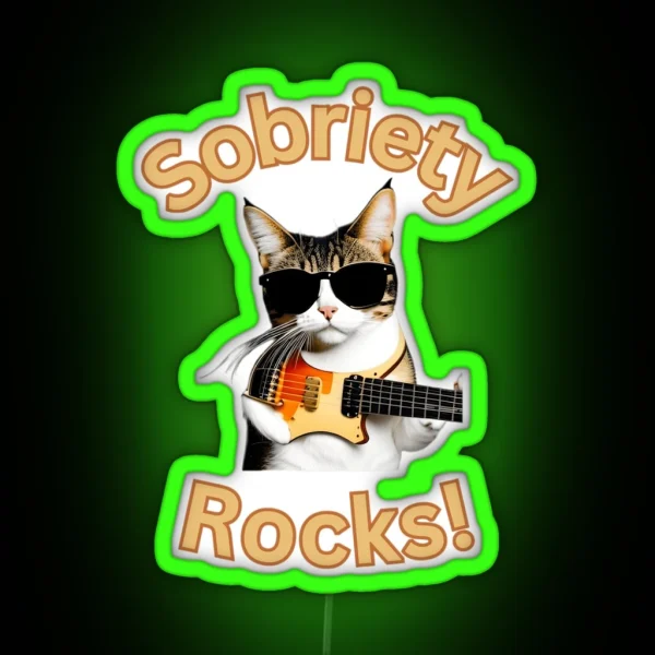Sobriety Rocks RGB Neon Sign