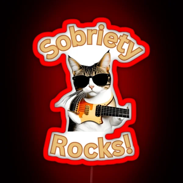 Sobriety Rocks RGB Neon Sign
