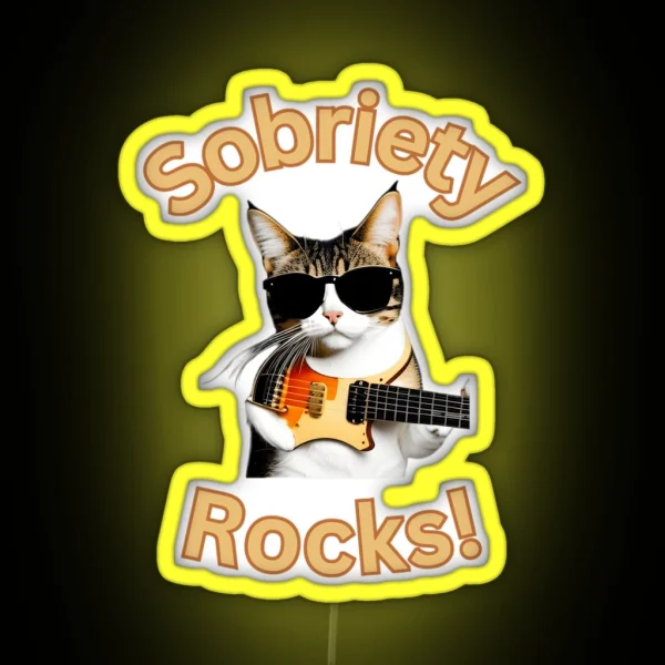 Sobriety Rocks RGB Neon Sign