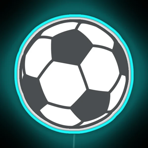 Soccer Football Emoji RGB Neon Sign