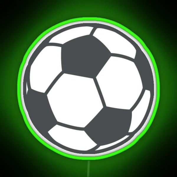Soccer Football Emoji RGB Neon Sign