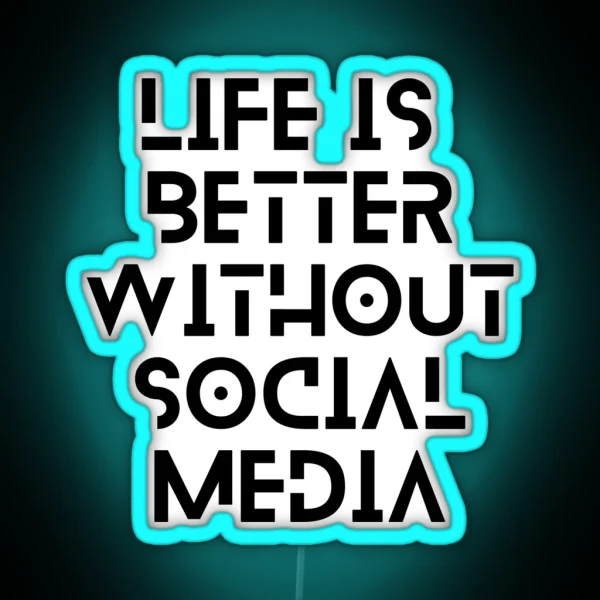 Social Media Break RGB Neon Sign