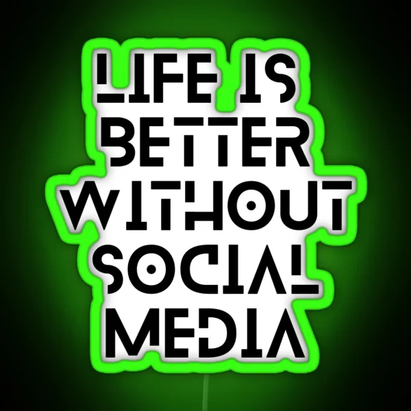 Social Media Break RGB Neon Sign
