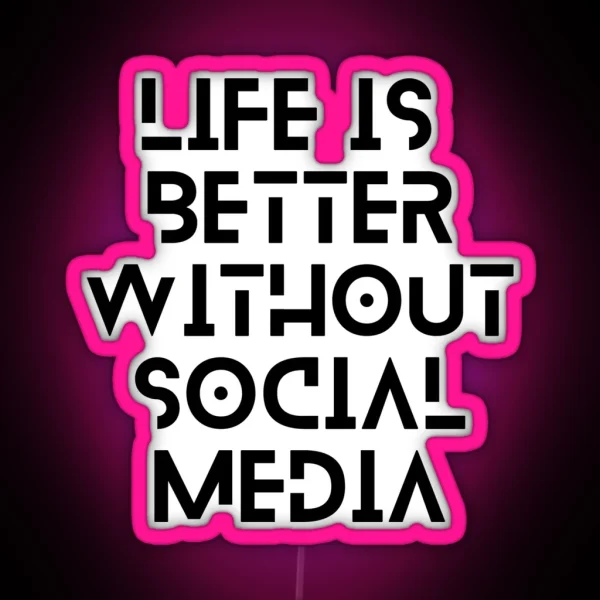 Social Media Break RGB Neon Sign