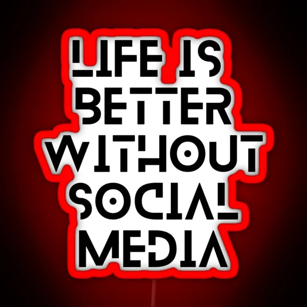 Social Media Break RGB Neon Sign