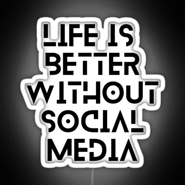 Social Media Break RGB Neon Sign