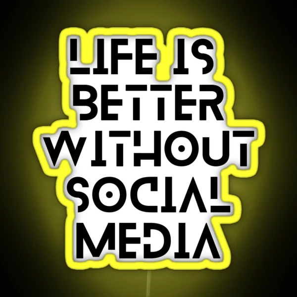 Social Media Break RGB Neon Sign