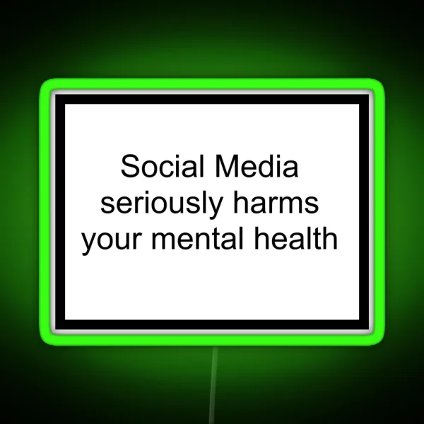 Social Media Kills RGB Neon Sign