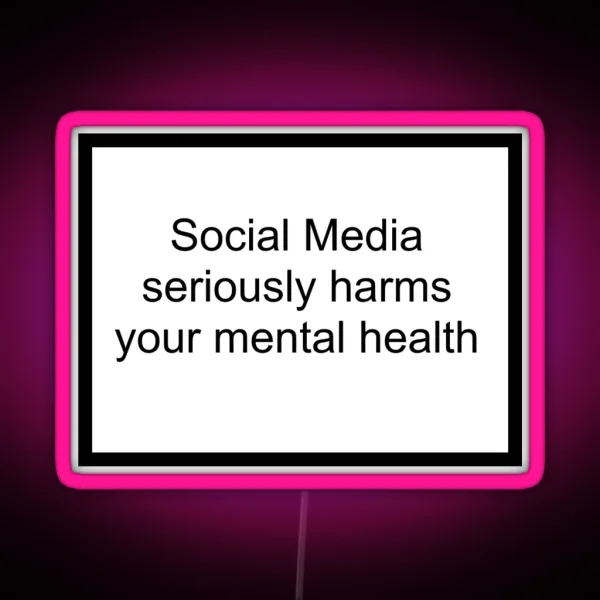 Social Media Kills RGB Neon Sign
