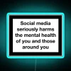 Vibrant Warning Neon Sign for Social Media Influencers and Creators