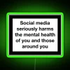 Vibrant social media inspired warning light neon sign decor accent