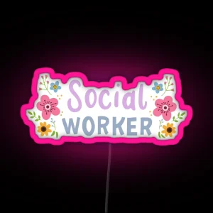 Social Worker RGB Neon Sign