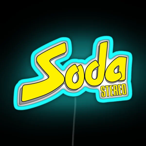Soda Stereo Gray Offset RGB Neon Sign