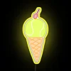 Vibrant RGB Neon Sign: Color-Changing Soft Serve Ice Cream Iconic Symbol