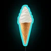 RGB Neon Sign with Iconic Vanilla Ice Cream Cone Design