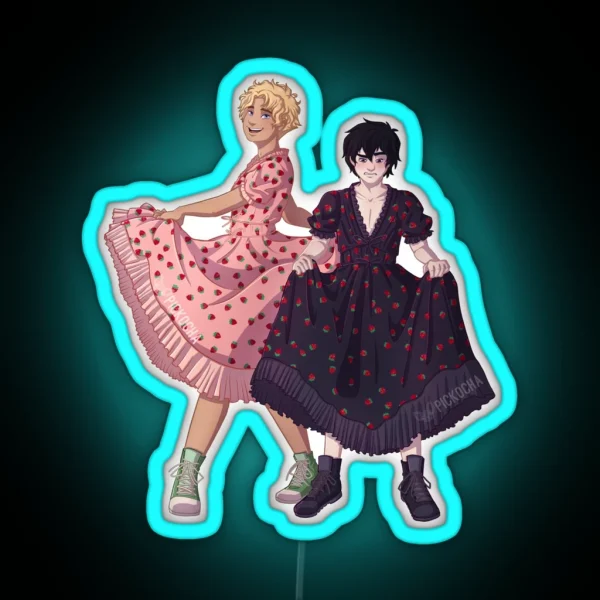 Solangelo Strawberry Dress RGB Neon Sign