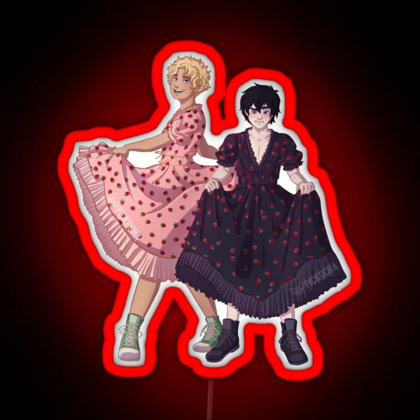 Solangelo Strawberry Dress RGB Neon Sign