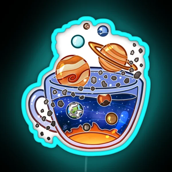 Solar System Tea RGB Neon Sign