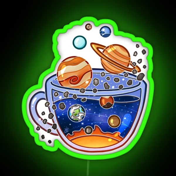 Solar System Tea RGB Neon Sign