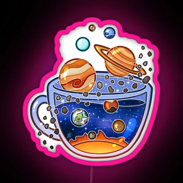 Solar System Tea RGB Neon Sign