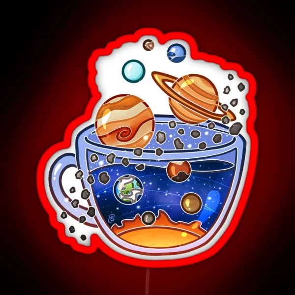 Solar System Tea RGB Neon Sign